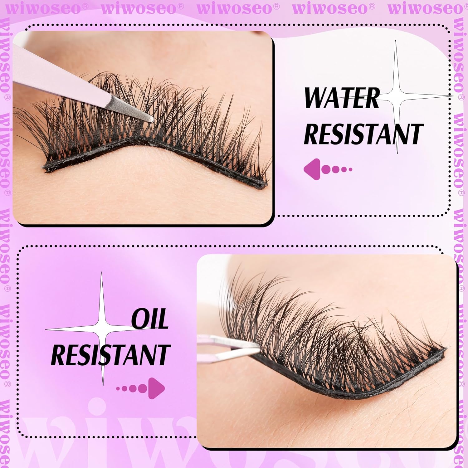 Pingdu Sparkling Eyelash®의 자가 접착식 얇고 푹신한 속눈썹으로 완벽한 룩을 연출하세요