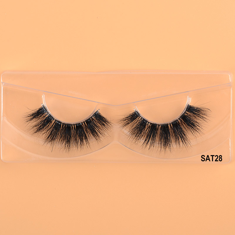 25mm 3D 밍크 속눈썹 클리어 밴드 인조 스트립 속눈썹