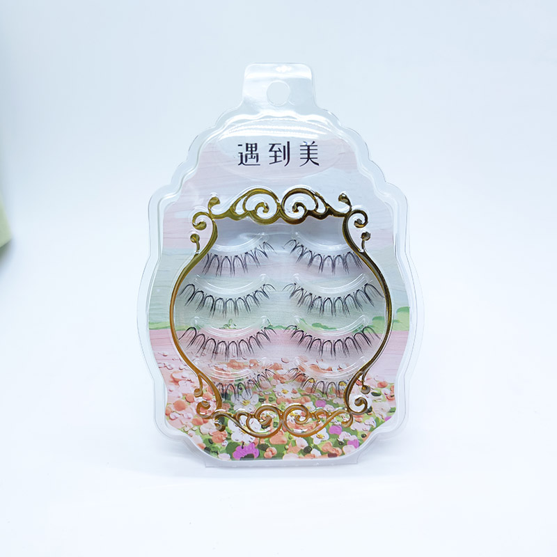 4쌍 내추럴 룩 크로스 클리어 밴드 5-7mm 크로스 속눈썹 07