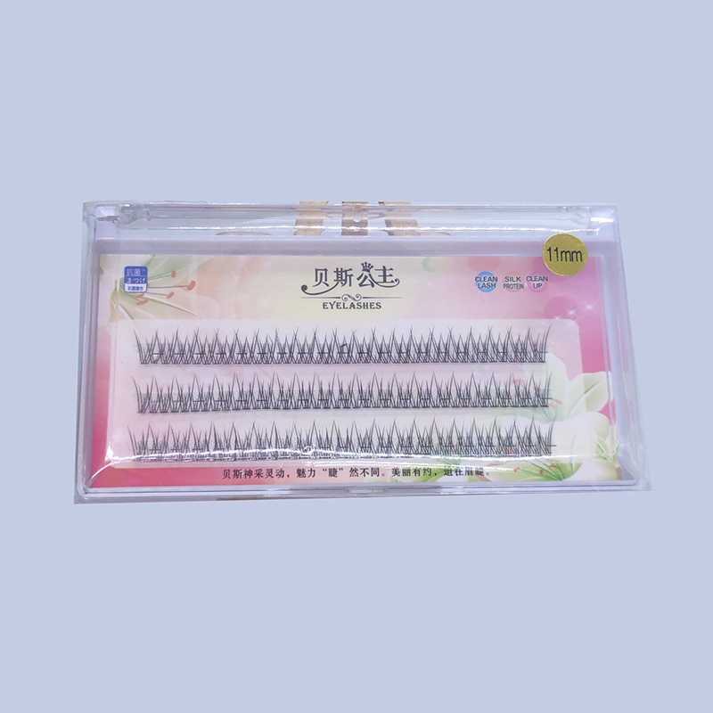 DIY 속눈썹 연장 개별 피쉬 테일 클러스터 속눈썹 10mm